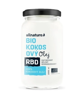 Allnature Bio Kokosový olej olej bez vůně 1 000 ml